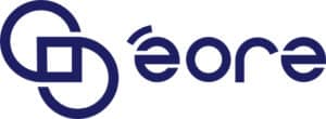 Logo du groupe Eore composé du nom et de deux boucles, couleur bleu foncé